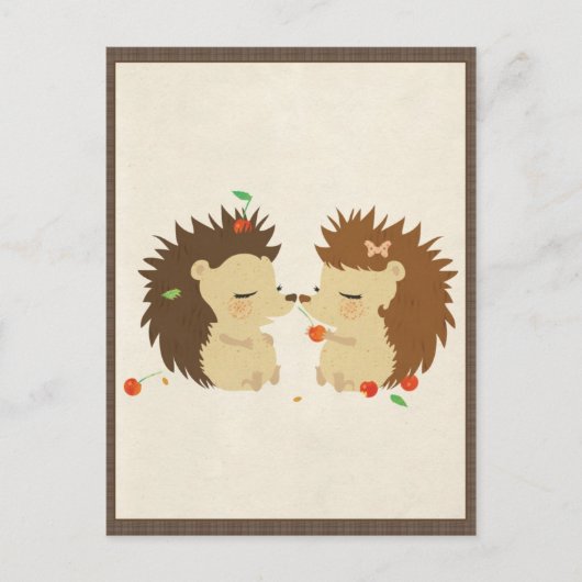 Briefkaart van de Egel-liefde (Voorkant)