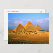 Briefkaart van de Egyptische Pyramides : (Voorkant / Achterkant)