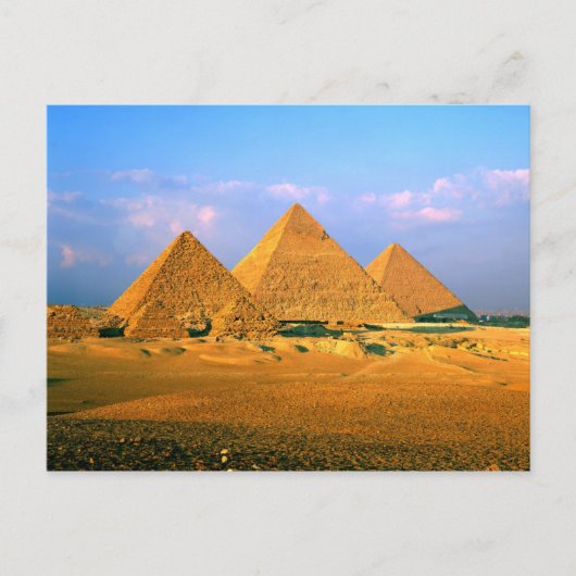 Briefkaart van de Egyptische Pyramides : (Voorkant)