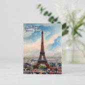 Briefkaart van de Eiffeltoren van Parijs (Staand voorkant)