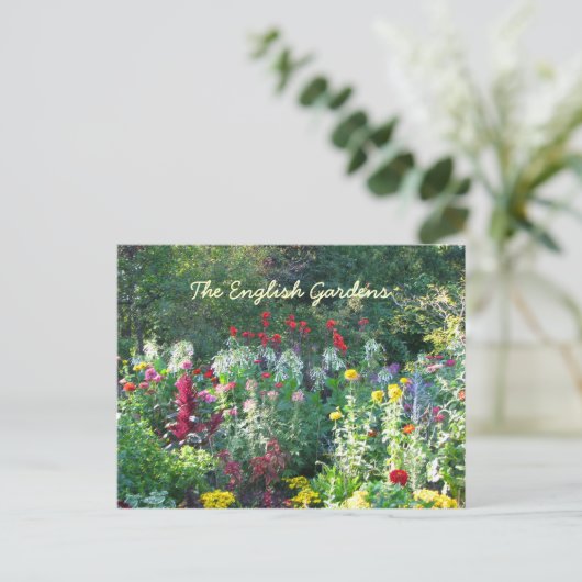 Briefkaart van de Engelse tuin (Staand voorkant)