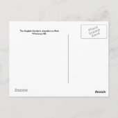 Briefkaart van de Engelse tuin (Achterkant)