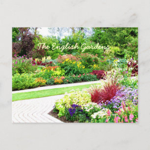 Briefkaart van de Engelse tuin