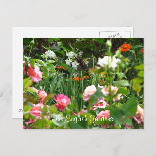 Briefkaart van de Engelse tuin (Voorkant / Achterkant)