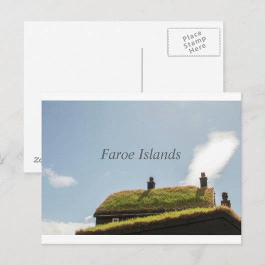 Briefkaart van de Faeröer (Voorkant / Achterkant)