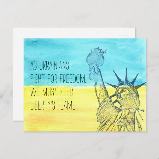 Briefkaart van de FAMM van de Feed Liberty (Voorkant / Achterkant)