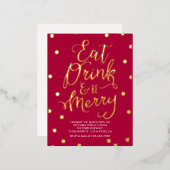 Briefkaart van de feestdag van de Folie voor onvol (Voorkant / Achterkant)