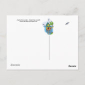 Briefkaart van de fosterstang en van de rooster (Achterkant)