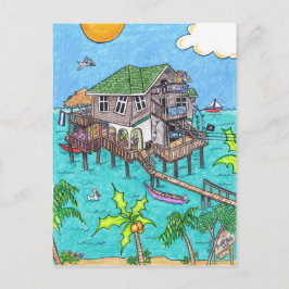 Briefkaart van de fosterstang en van de rooster