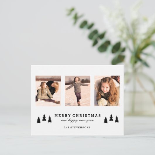 BRIEFKAART VAN DE FOTO VAN KERSTMIS VAN DE BOOM (Staand voorkant)