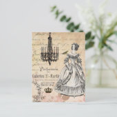  briefkaart van de Franse dame shabby (Staand voorkant)