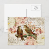  briefkaart van de Franse Vogels (Voorkant / Achterkant)