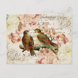  briefkaart van de Franse Vogels