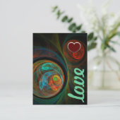 Briefkaart van de geboorte Blue Love (Staand voorkant)