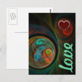 Briefkaart van de geboorte Blue Love (Voorkant / Achterkant)