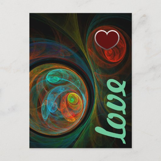 Briefkaart van de geboorte Blue Love (Voorkant)