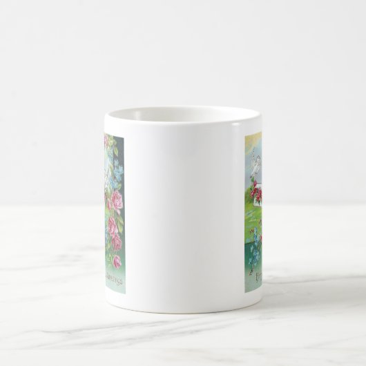 Briefkaart van de geboorte Koffiemok (Center)