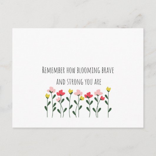 Briefkaart van de geestelijke gezondheid (Voorkant)