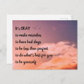 Briefkaart van de geestelijke gezondheid (Voorkant / Achterkant)