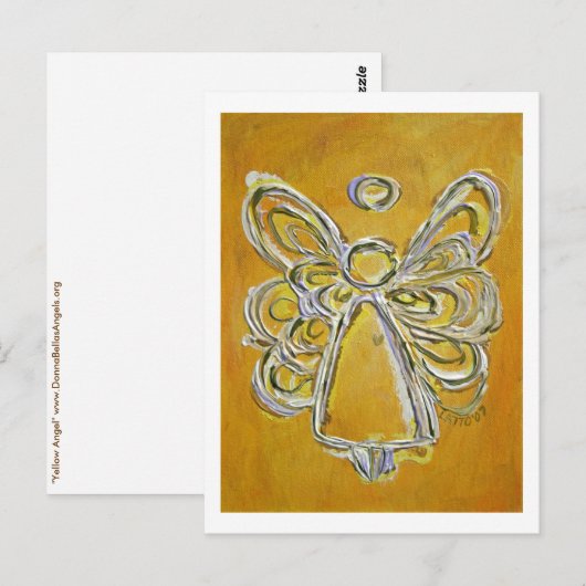 Briefkaart van de Gele Angel (Voorkant / Achterkant)