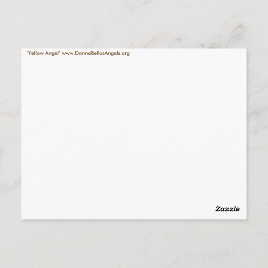 Briefkaart van de Gele Angel (Achterkant)