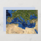 briefkaart van de geografische kaart (Voorkant / Achterkant)