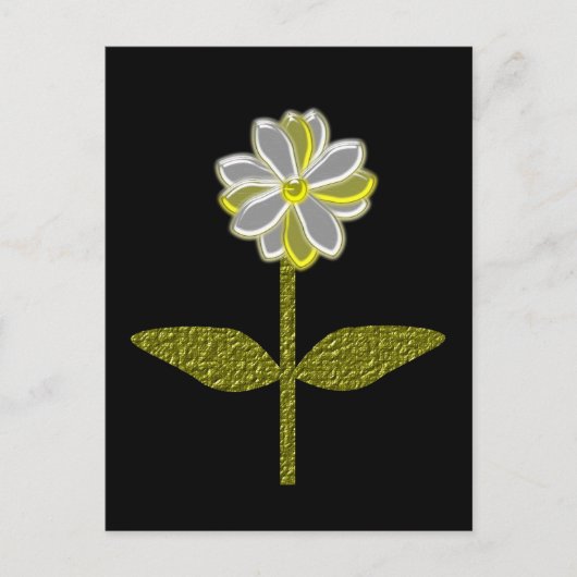 Briefkaart van de gloeiende Daisy-bloem (Voorkant)