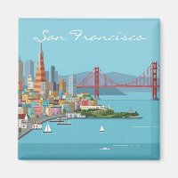 Briefkaart van de Golden Gate Bridge in San Franci