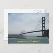 Briefkaart van de Golden Gate Bridge op een feeste (Voorkant / Achterkant)