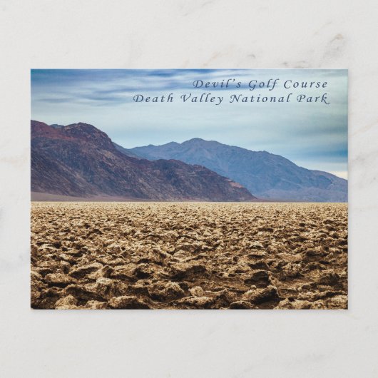 Briefkaart van de Golfcursus van Death Valley Devi (Voorkant)
