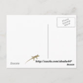 Briefkaart van de goudzige staartvlinder (Achterkant)