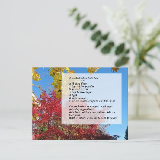 Briefkaart van de GramaBarb-fruitrokerij (Staand voorkant)