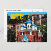 Briefkaart van de Griekse kerk van Seattle (Voorkant / Achterkant)