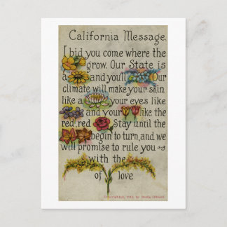 Briefkaart van de Groet van Californië (1914)