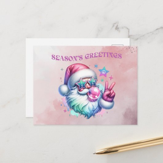 BRIEFKAART VAN DE GROETEN VAN HET SEIZOEN (Voorkant / Achterkant in situ)