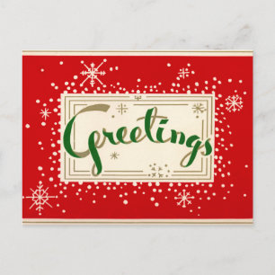 Briefkaart van de Groeten van Kerstmis van de pret