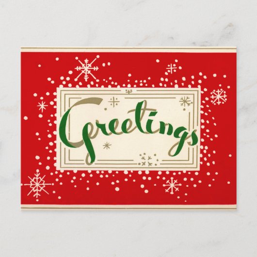 Briefkaart van de Groeten van Kerstmis van de pret (Voorkant)