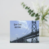 Briefkaart van de groeten van Quad Cities (Staand voorkant)