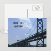 Briefkaart van de groeten van Quad Cities (Voorkant / Achterkant)