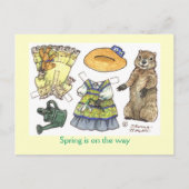 Briefkaart van de grondhog op dag van papier (Voorkant)