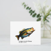 briefkaart van de grote-mondbas (Staand voorkant)