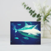 Briefkaart van de haai (Staand voorkant)