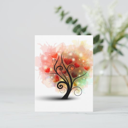 Briefkaart van de hartboom (Staand voorkant)