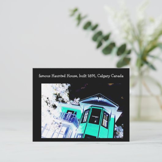 Briefkaart van de haunted House (Calgary, Canada) (Staand voorkant)