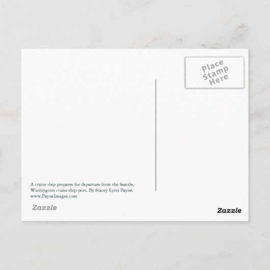 Briefkaart van de haven van Seattle Cruise (Achterkant)