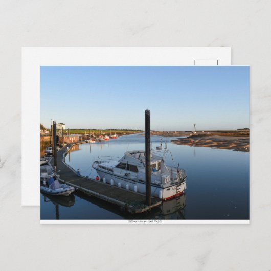 Briefkaart van de haven van Wells (Voorkant / Achterkant)