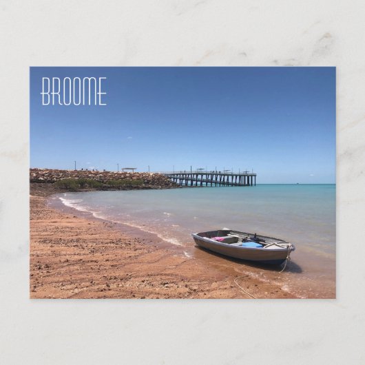 briefkaart van de havenstad broome (Voorkant)
