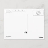 Briefkaart van de heilige katholieke kerk (Achterkant)