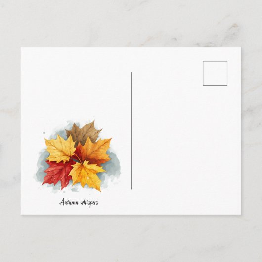 briefkaart van de herfstfluisteraars (Achterkant)