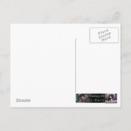 Briefkaart van de herfstheks (Achterkant)